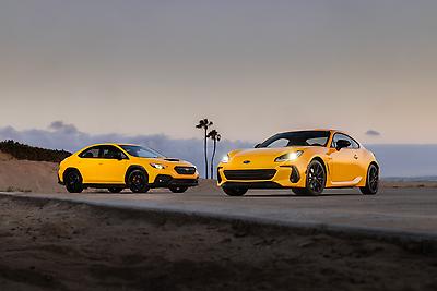 2026 Subaru BRZ Series.Yellow and 2026 Subaru WRX Series.Yellow