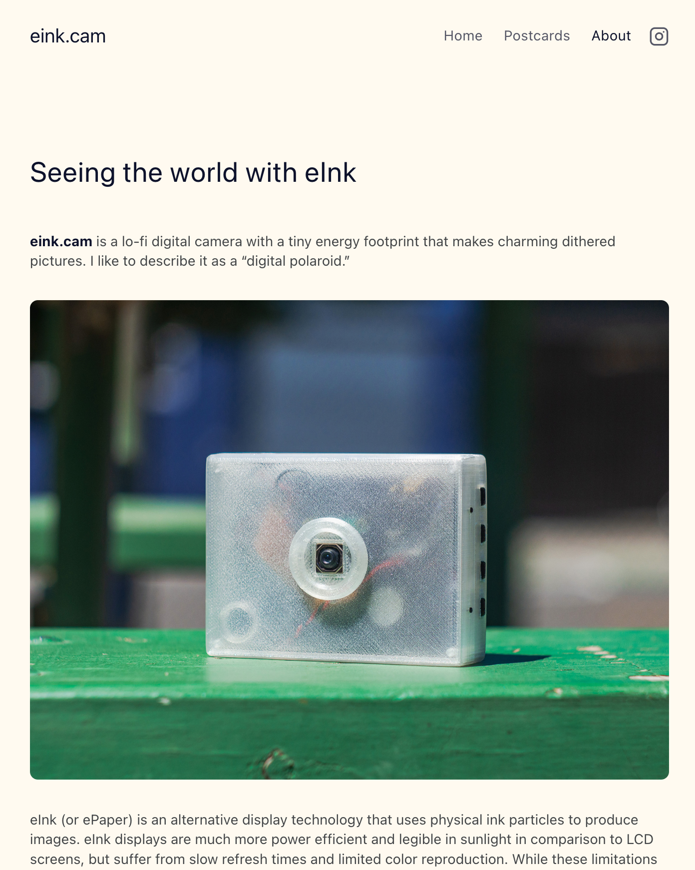 Thumbnail of https://eink.cam/about/