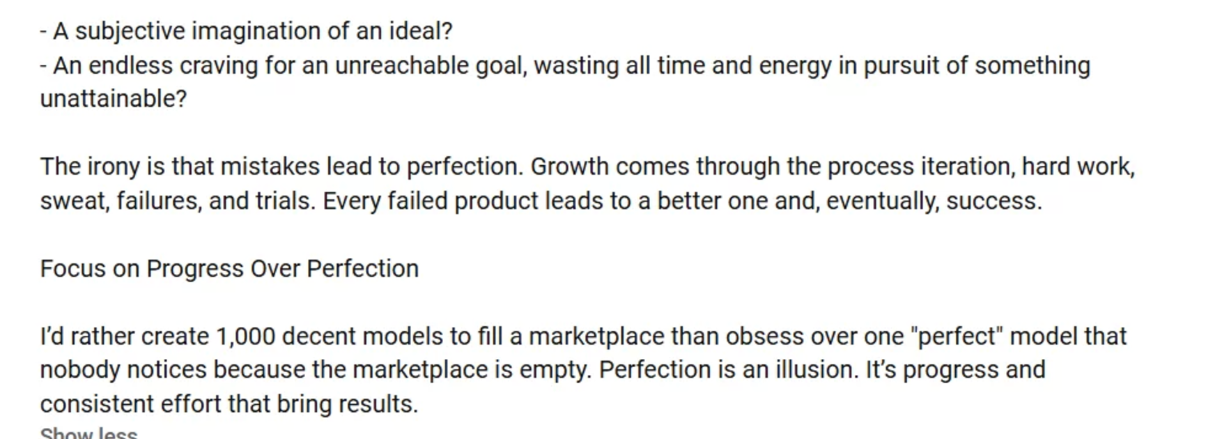 Thumbnail of MINDSET - The Reason Why "Good Enough" Is Better Than PERFECT