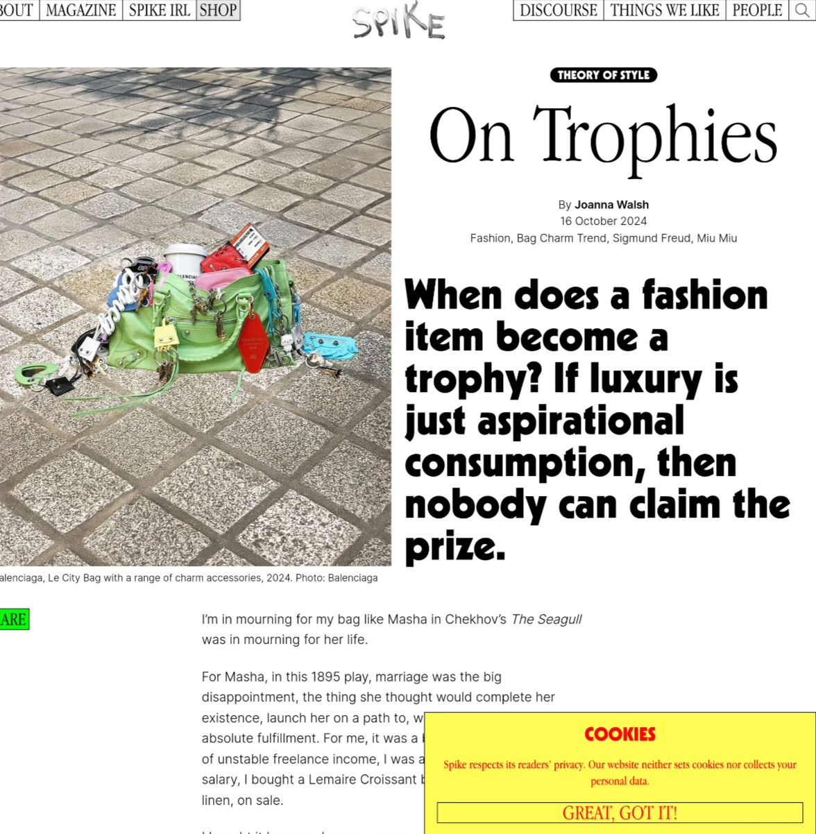 Thumbnail of Theory of Style: On Trophies | Spike Art Magazine | Are.na