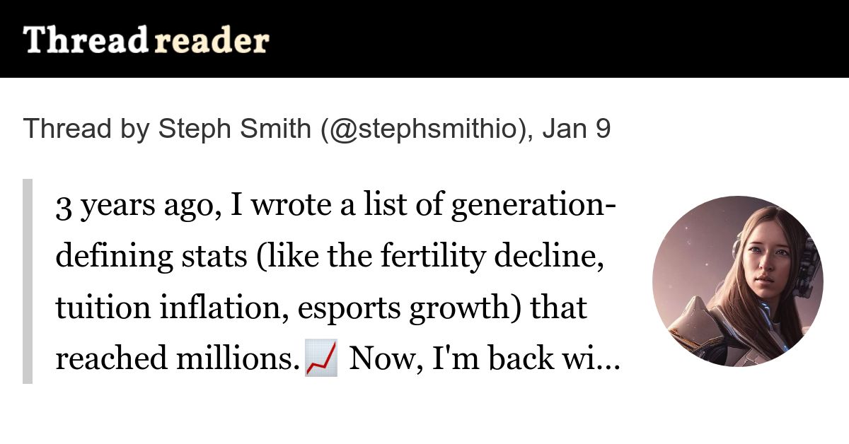 Thumbnail of Thread by @stephsmithio on Thread Reader App