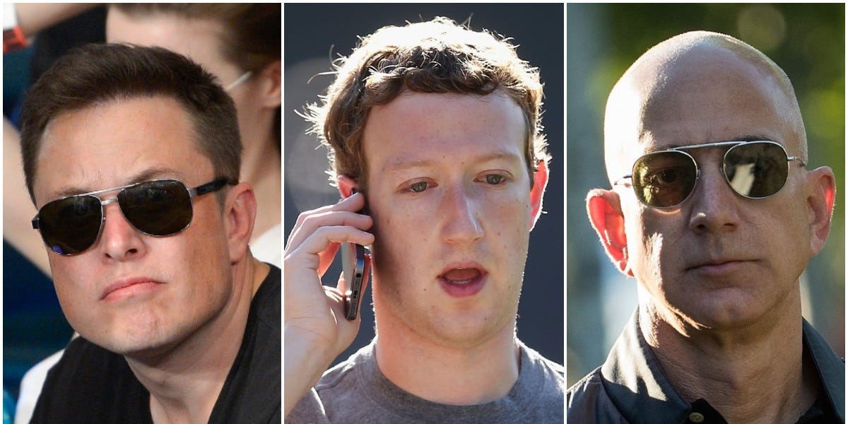 Thumbnail of Elon Musk, Jeff Bezos, and 8 other tycoons got $500 billion richer in 2024 — and are now worth more than $2 trillion