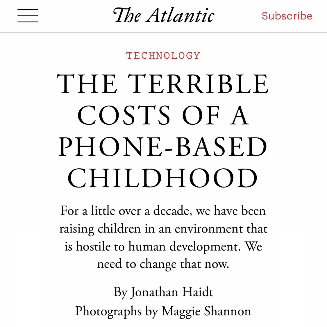 Thumbnail of Jonathan Haidt on LinkedIn: #theanxiousgeneration | 944 comments