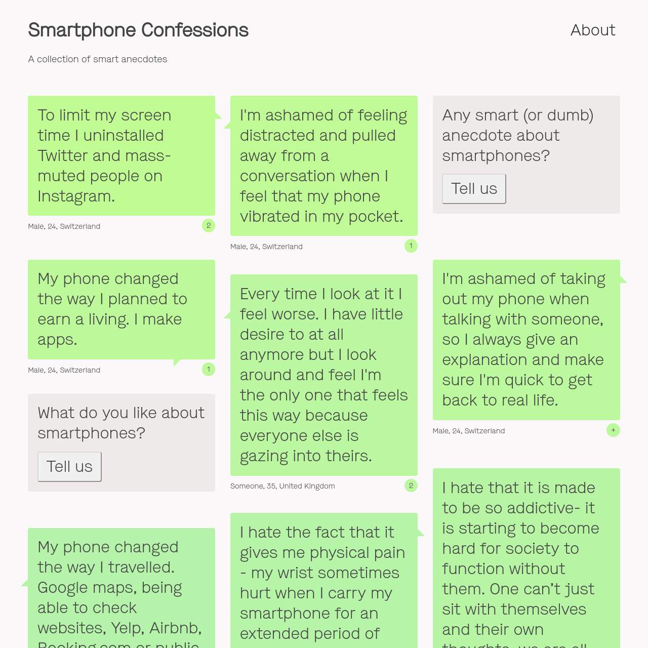 Thumbnail of Smartphone Confessions | Are.na