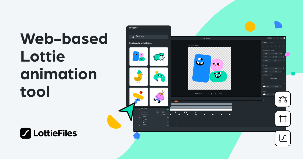 Thumbnail of Lottie Creator is a web-based animation tool