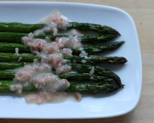 Roasted Asparagus in Beurre Blanc