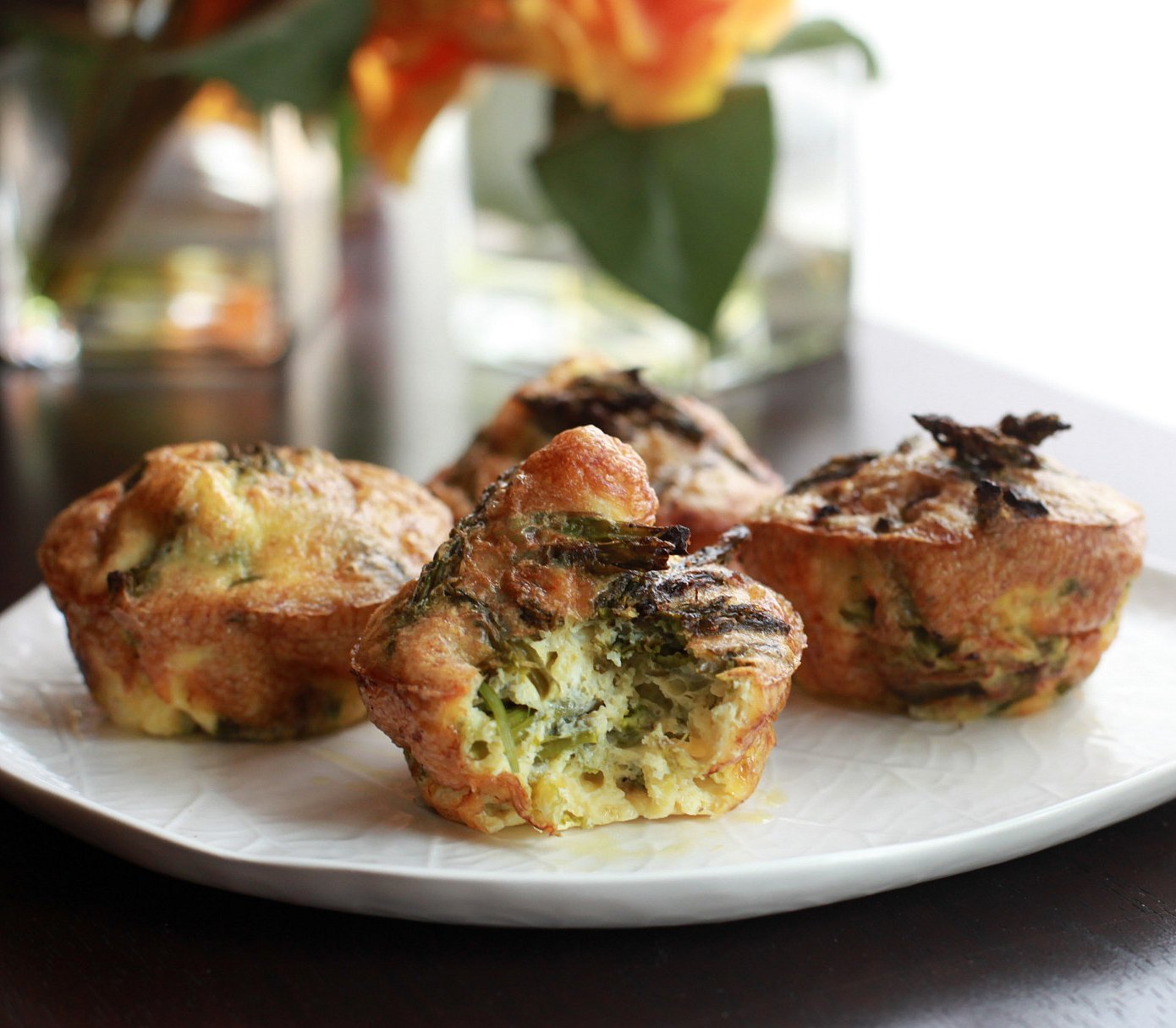 mini asparagus frittatas