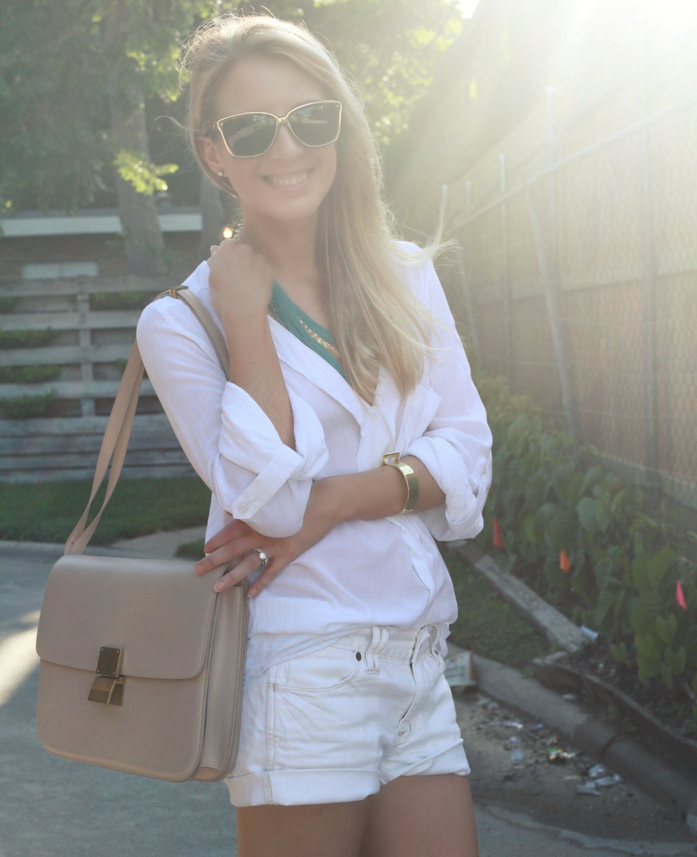 all in white