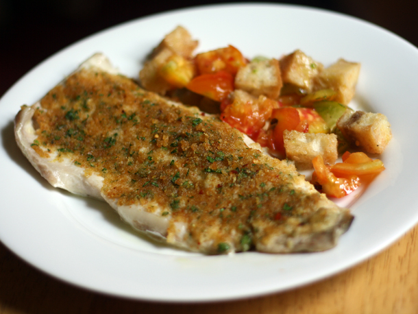 Baked Fish with Savory Bread Crumbs Recipe