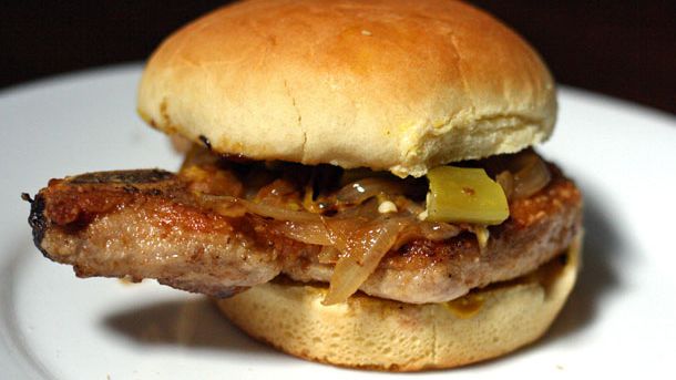 Bone-In Pork Chop Sandwich Recipe