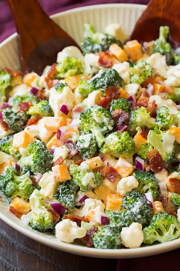 Broccoli and Cauliflower Salad