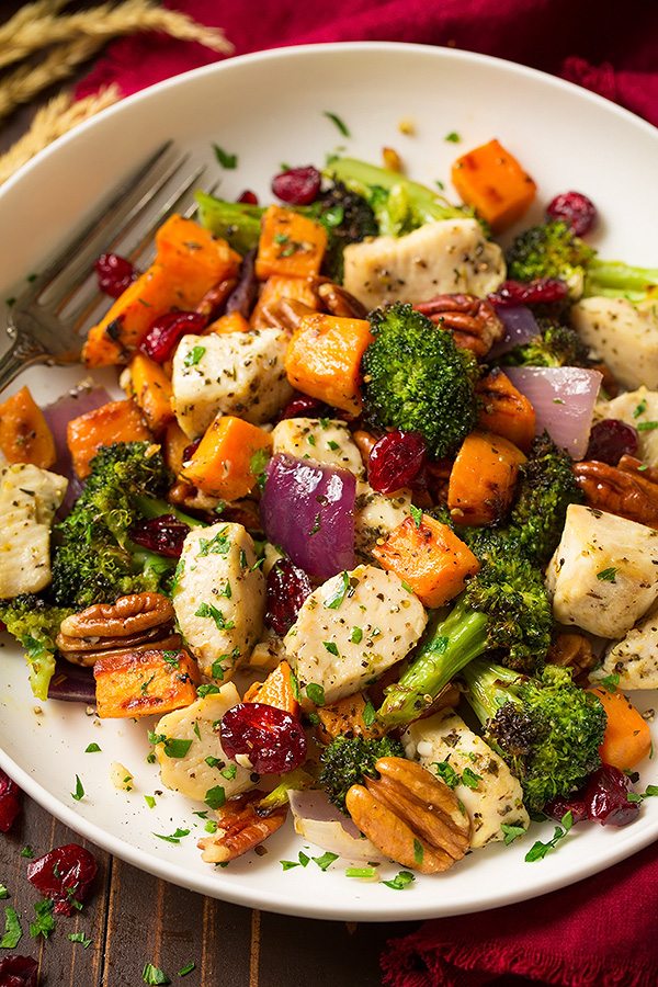 Chicken Broccoli and Sweet Potato Sheet Pan Dinner