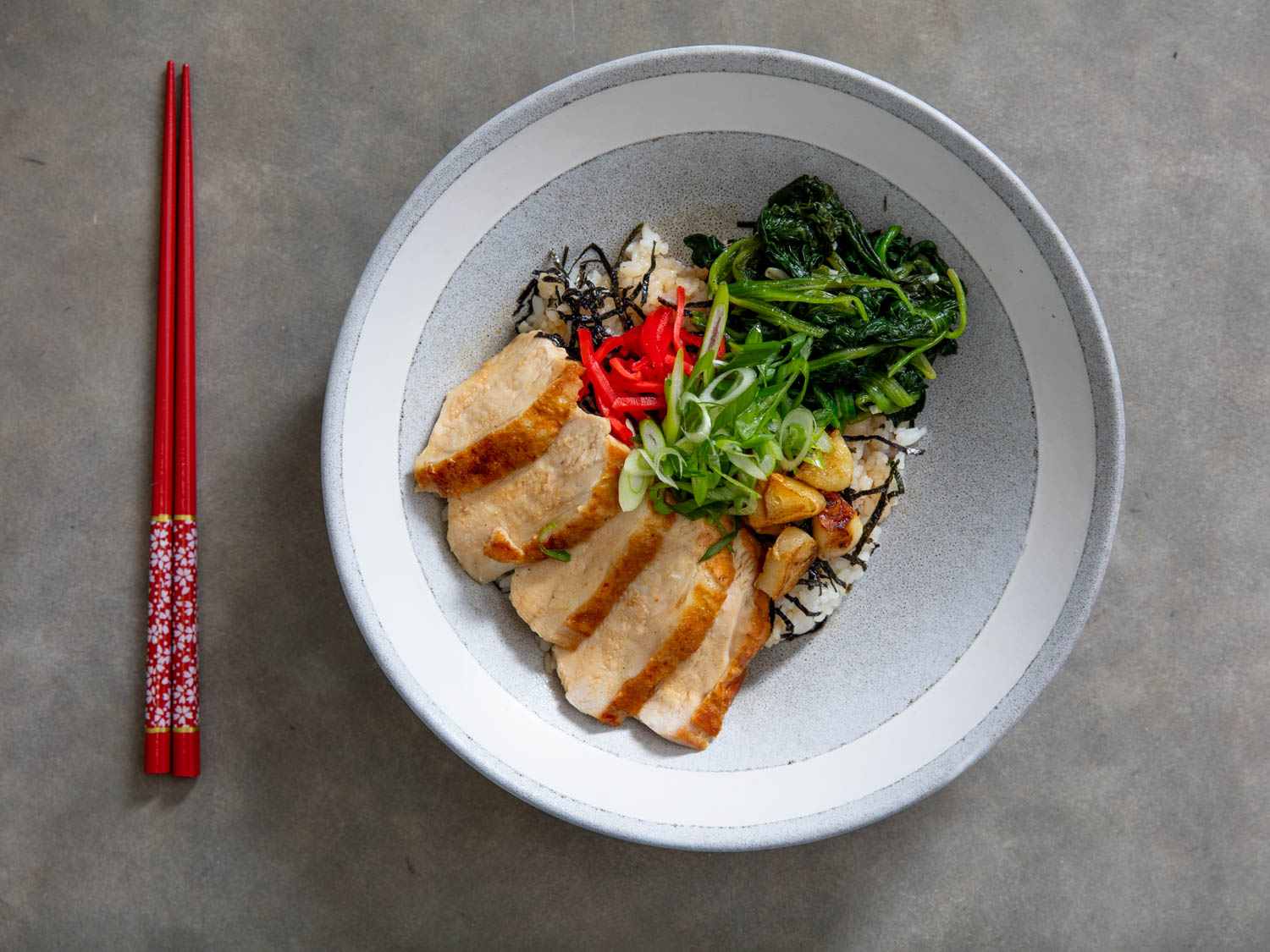 Chicken Donburi With Spinach Recipe