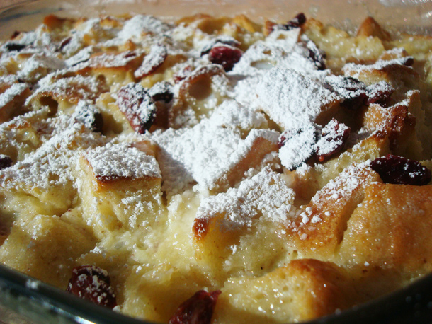 Cranberry White Chocolate Bread Pudding Recipe