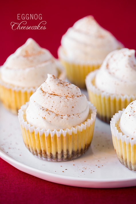Eggnog Cheesecake Cupcakes