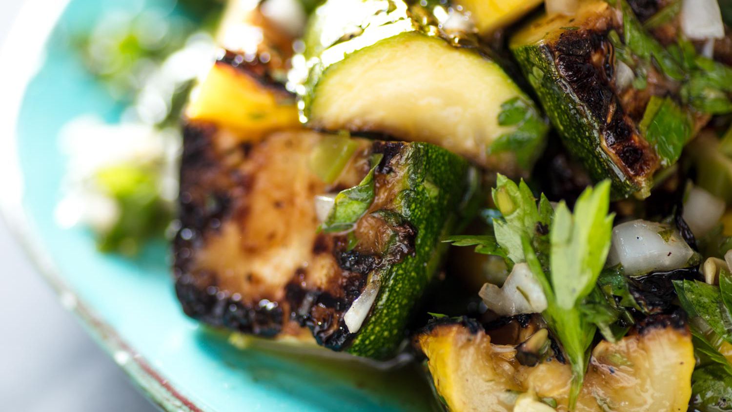 Grilled Summer Squash With Chimichurri Recipe