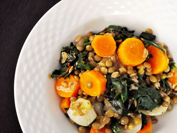 Lentil and Carrot Salad with Kale Recipe