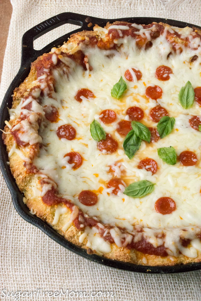 Low Carb Cauliflower Deep Dish Pizza (Nut Free)