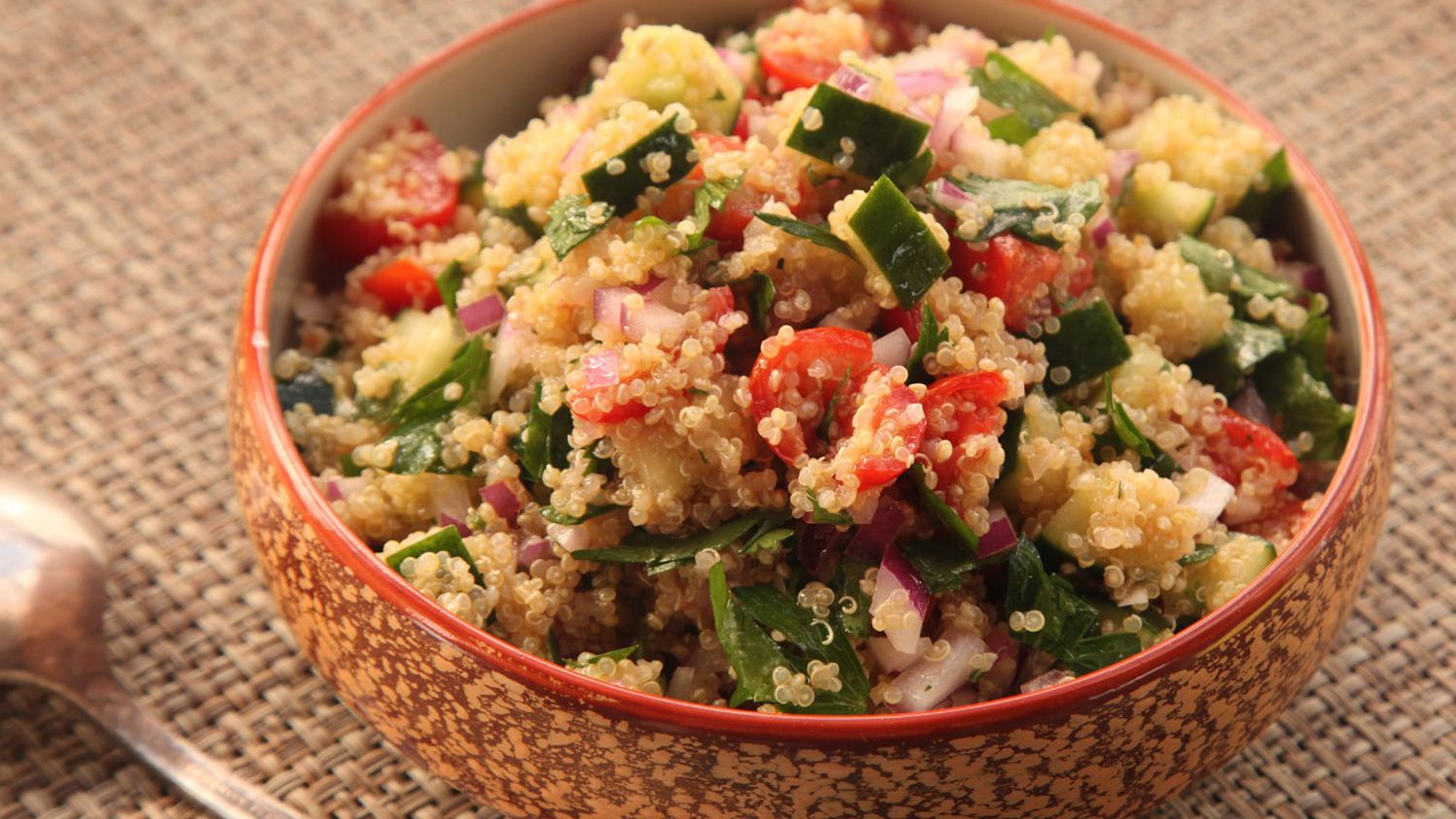 Make-Ahead Quinoa Salad With Cucumber, Tomato, and Herbs Recipe