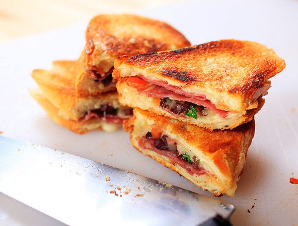 Muffuletta Grilled Cheese Recipe