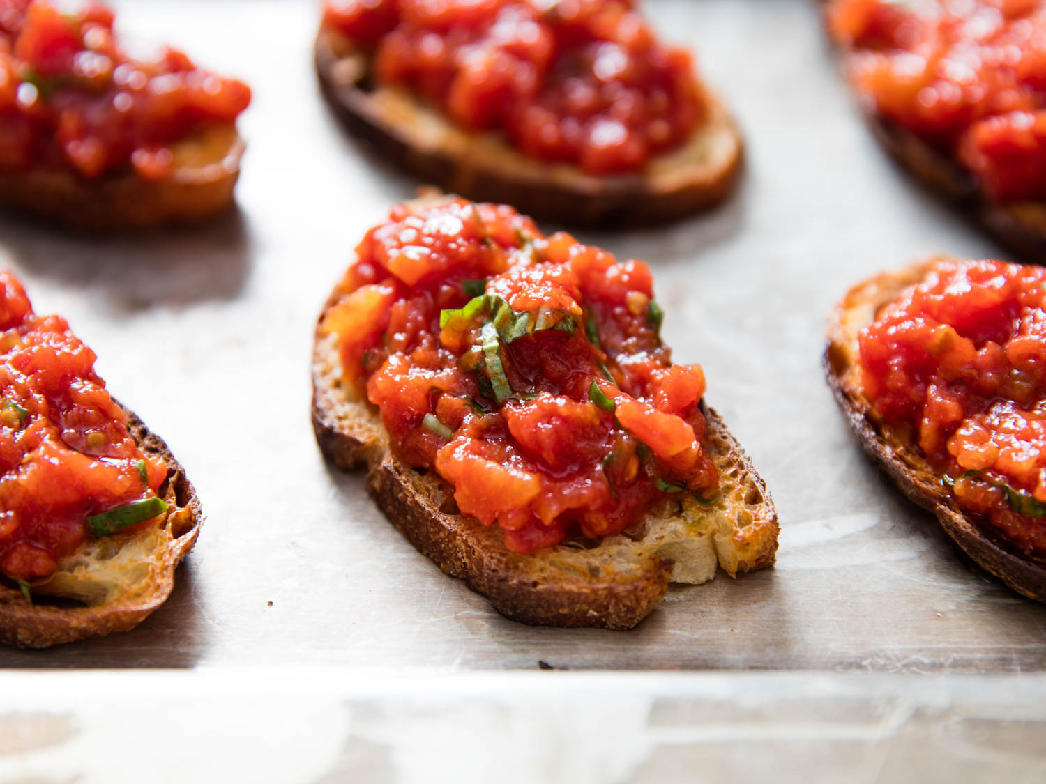 Oven-Roasted Tomato Bruschetta Recipe