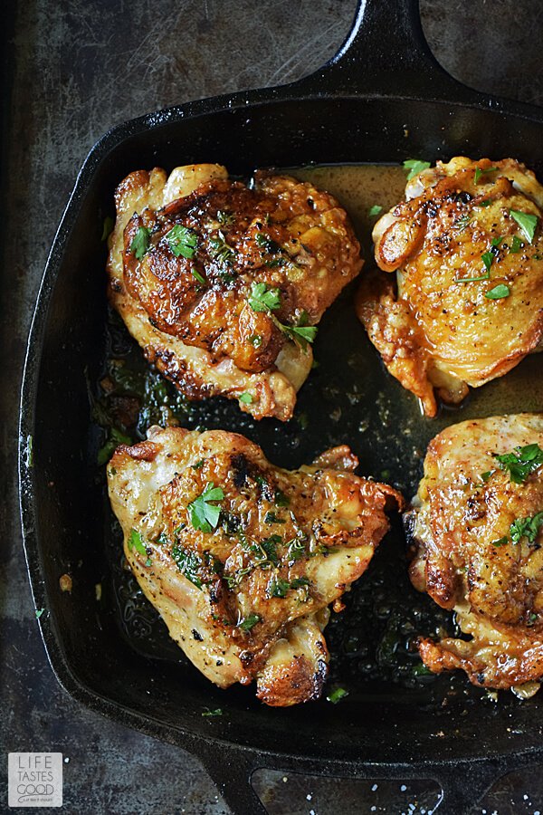 Pan-Roasted Chicken in Herb Butter Sauce