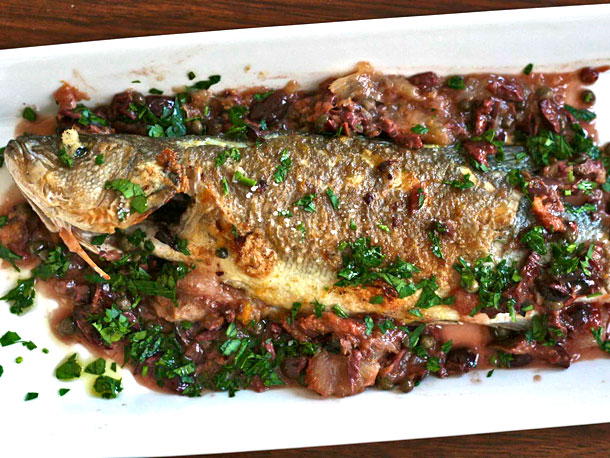 Pan-Roasted Whole Fish with Olives Recipe