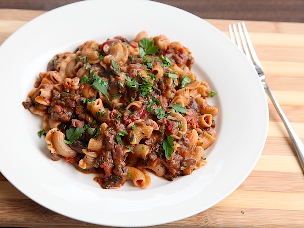 Pasta With Rich and Hearty Mushroom Bolognese Recipe