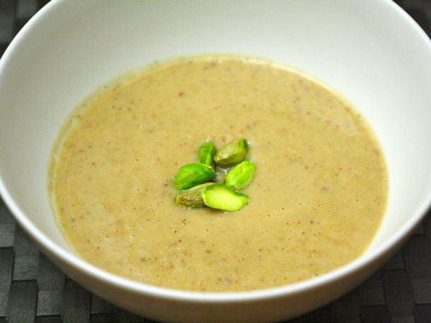 Pear, Pistachio, and Parsnip Soup Recipe