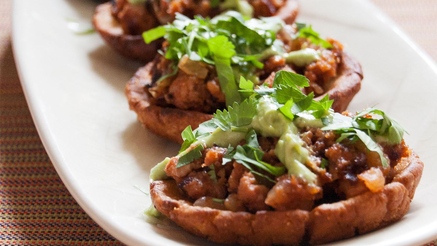 Potato-Chorizo Sopes With Avocado Crema Recipe