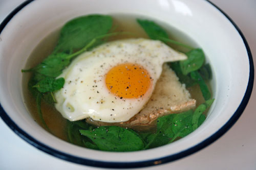 Provencal Fried Egg Soup Recipe
