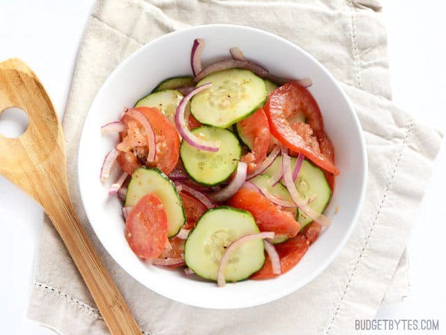 Simple Tomato Cucumber Salad