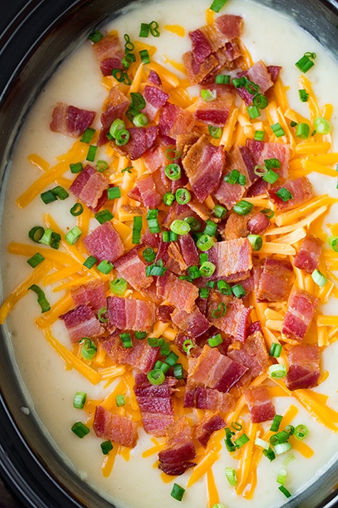 Slow Cooker Loaded Potato Soup