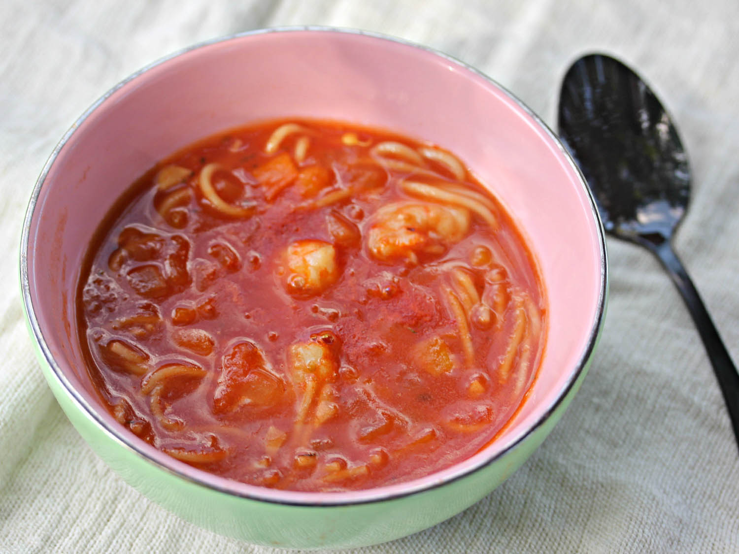Spicy Cuban Shrimp Soup With Noodles Recipe