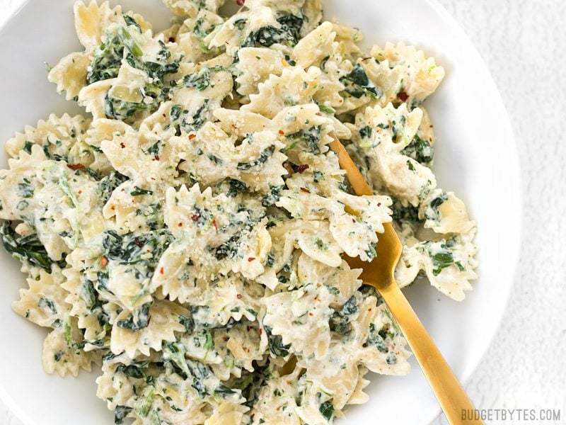 Spinach Artichoke Pasta