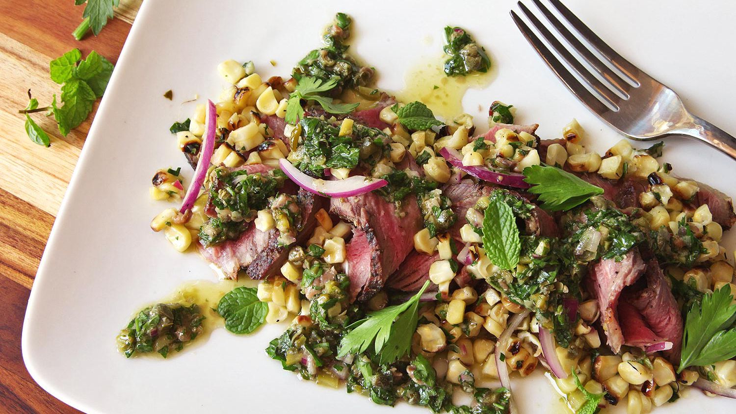 Steak and Corn Salad With Salsa Verde Recipe
