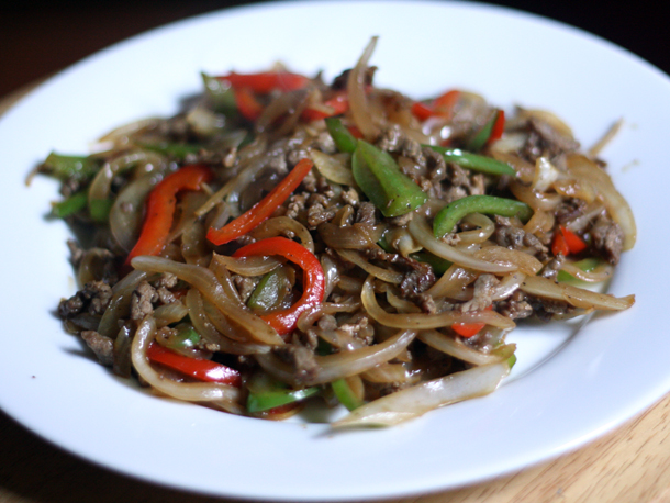 Stir-Fried Beef with Onions and Peppers Recipe