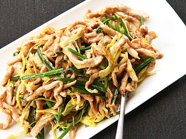 Stir-Fried Sliced Pork With Yellow Chives Recipe
