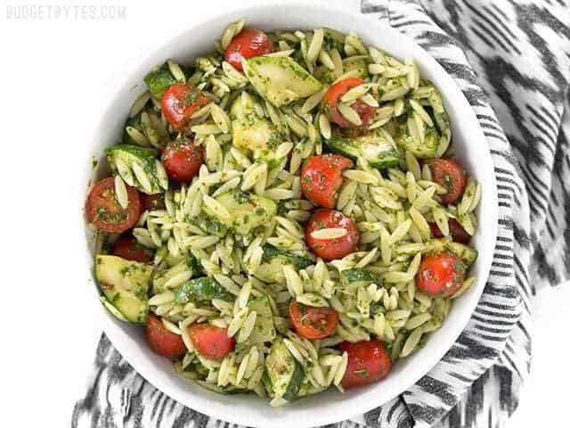 Zucchini and Orzo Salad with Chimichurri