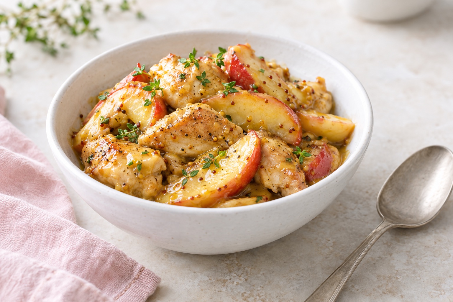 Chicken and Apples in Honey Mustard Sauce