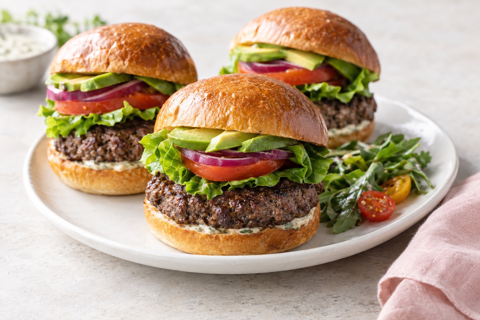 Home-Ground Bison Burgers