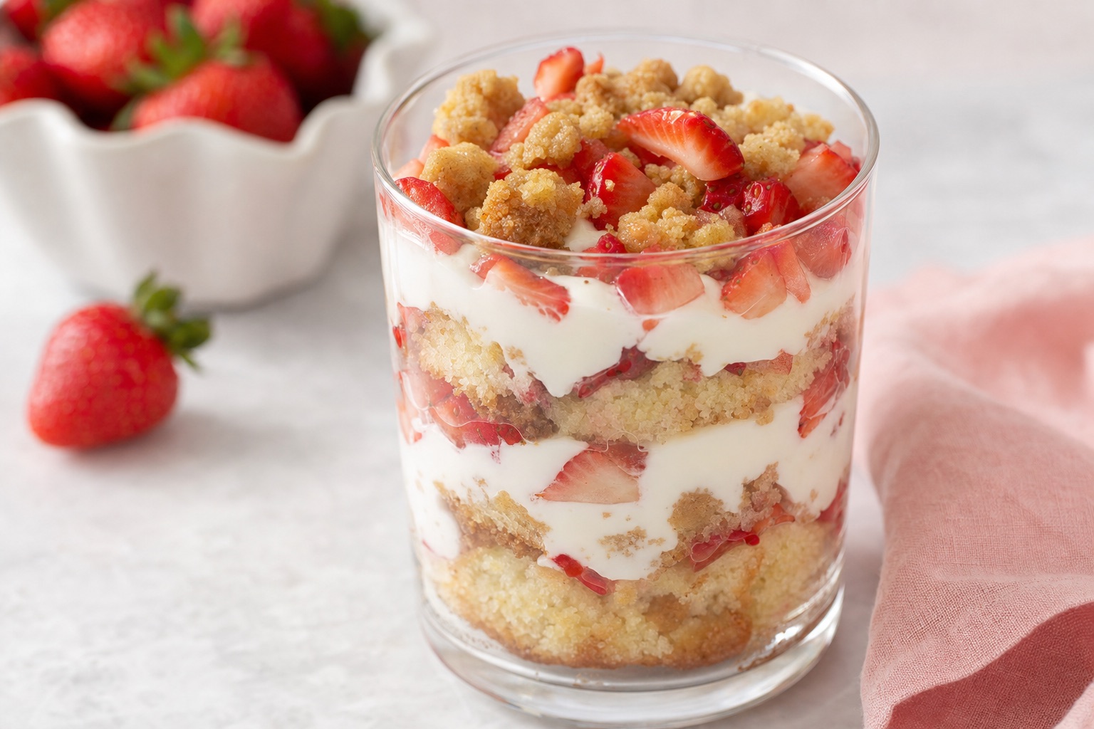 Strawberry-Sour Cream Coffee Cake