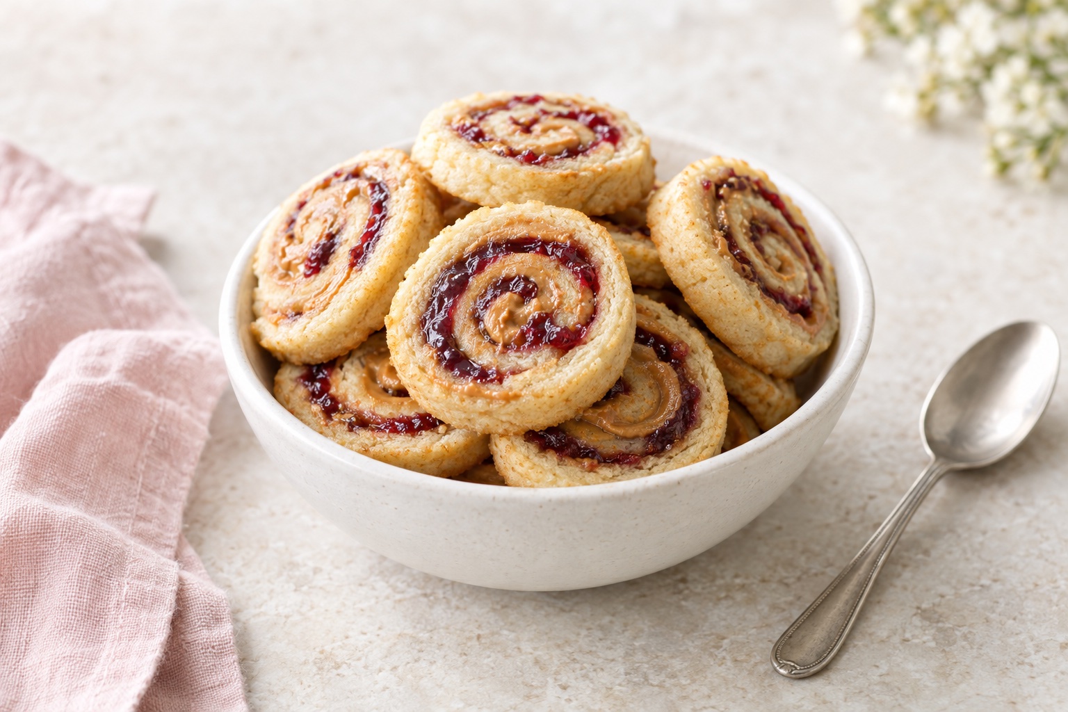 Peanut Butter and Jelly Roll-Up Cookies