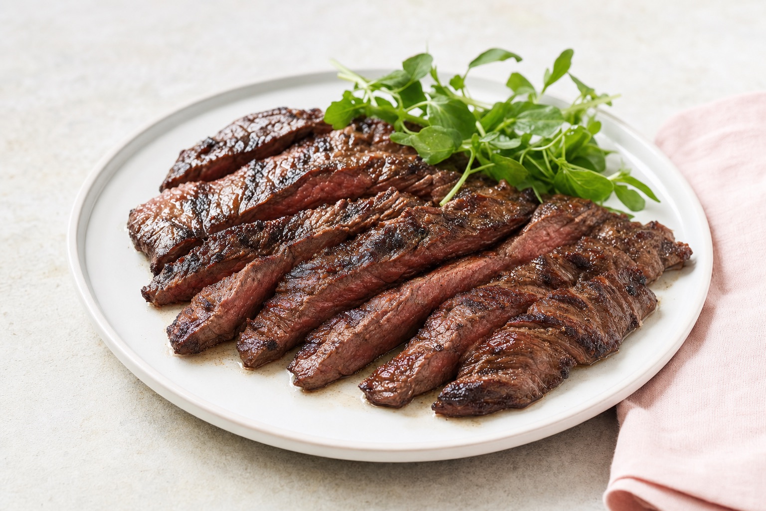 Broiled Hanger Steak
