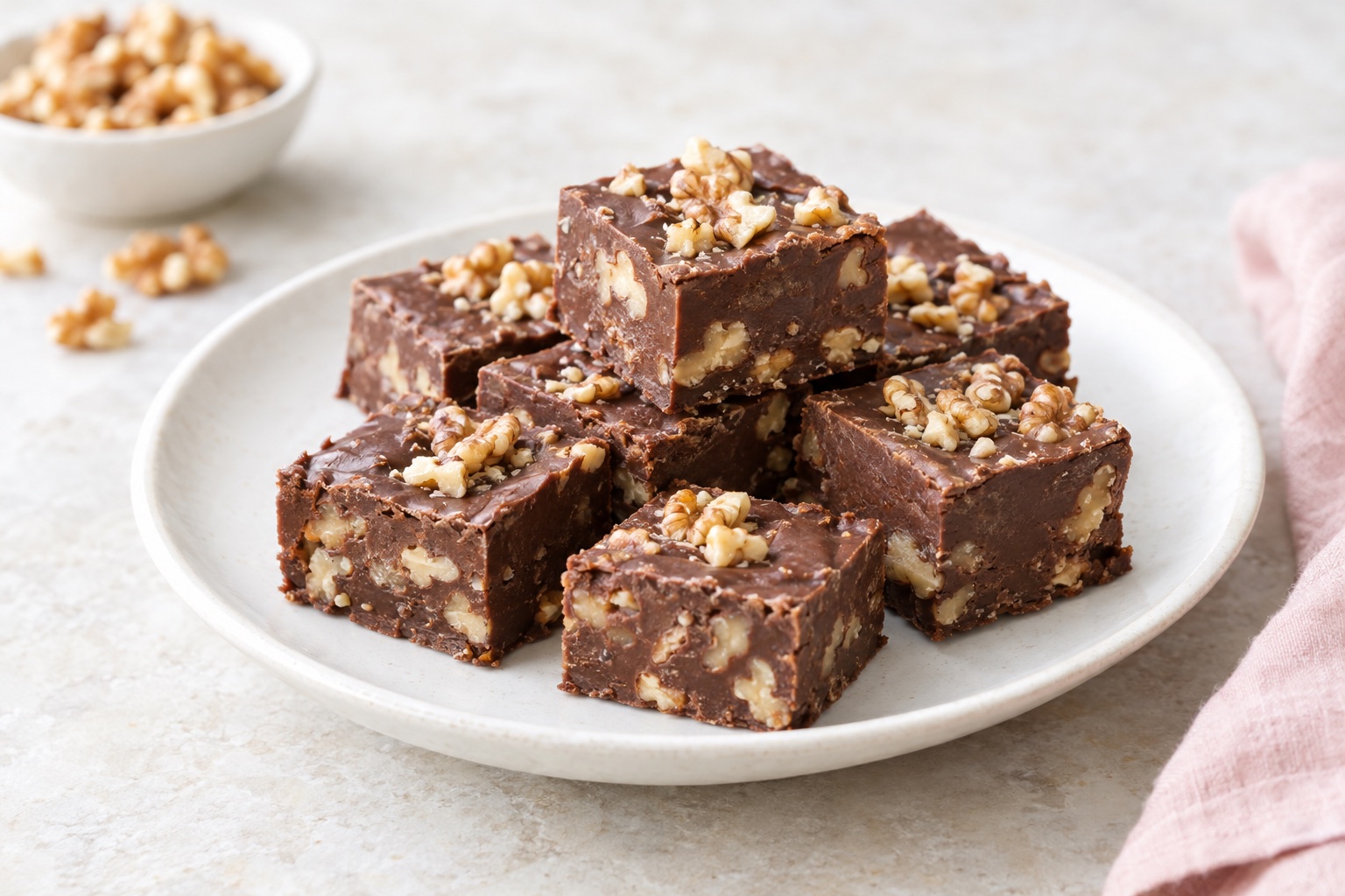 Super-Easy Chocolate Walnut Fudge