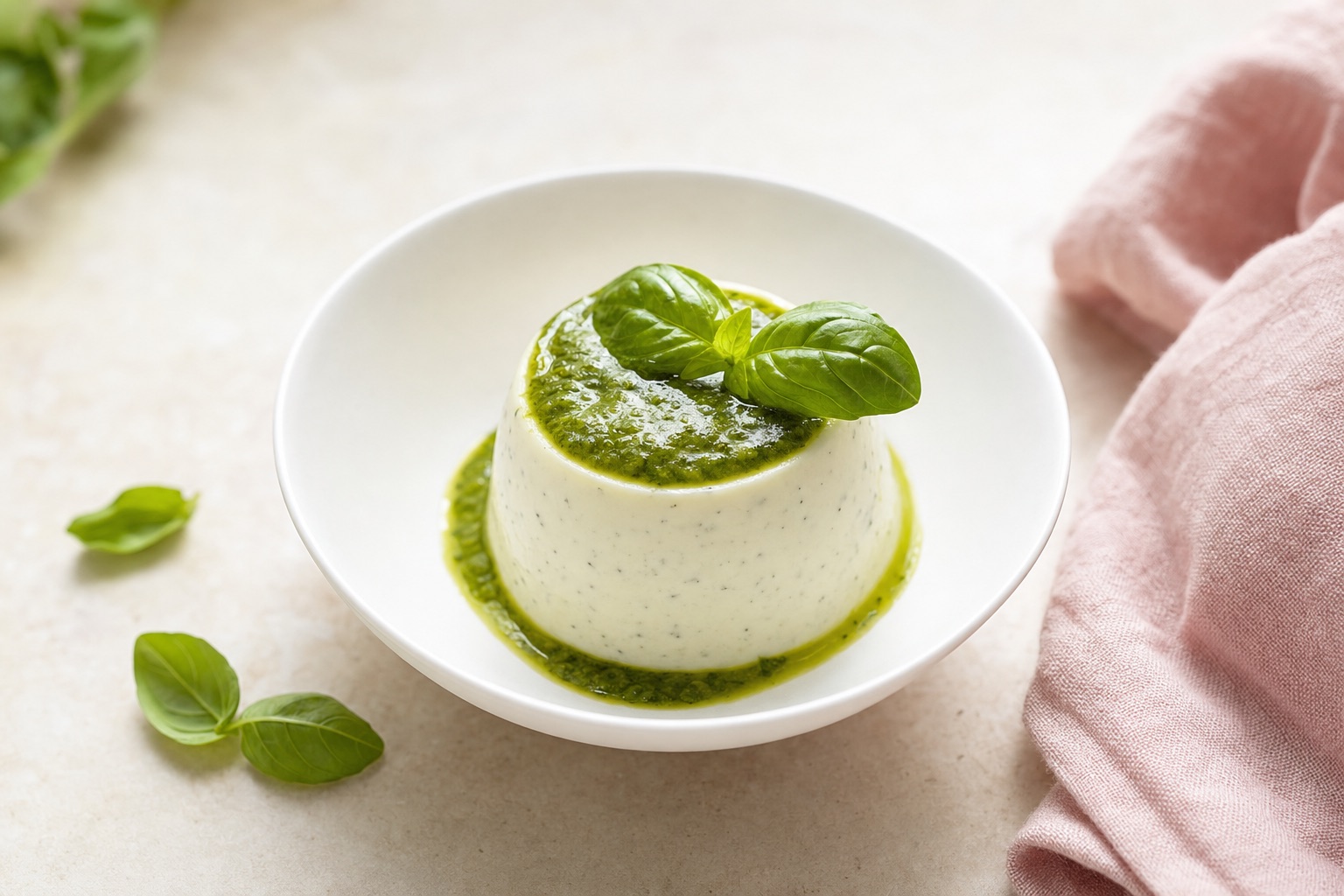 Basil Panna Cotta