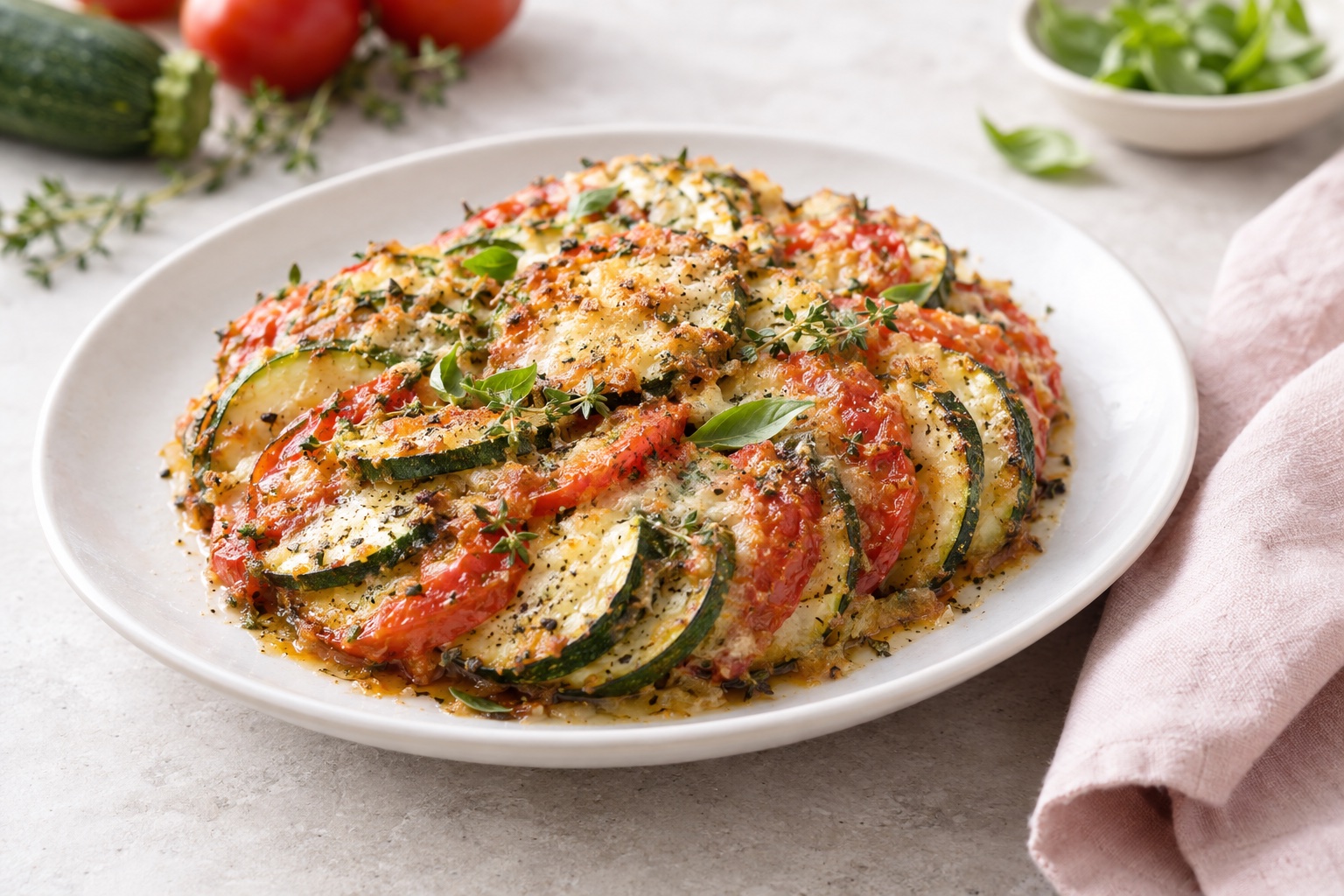 Zucchini and Tomato Gratin