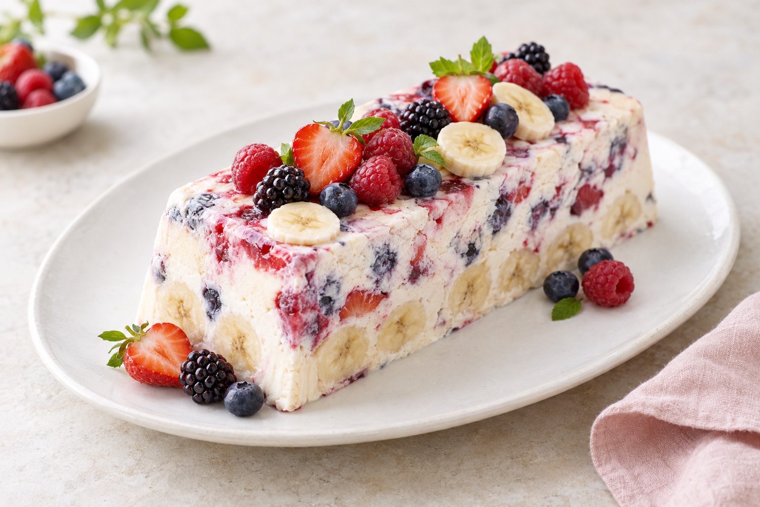 Berry and Banana Terrine
