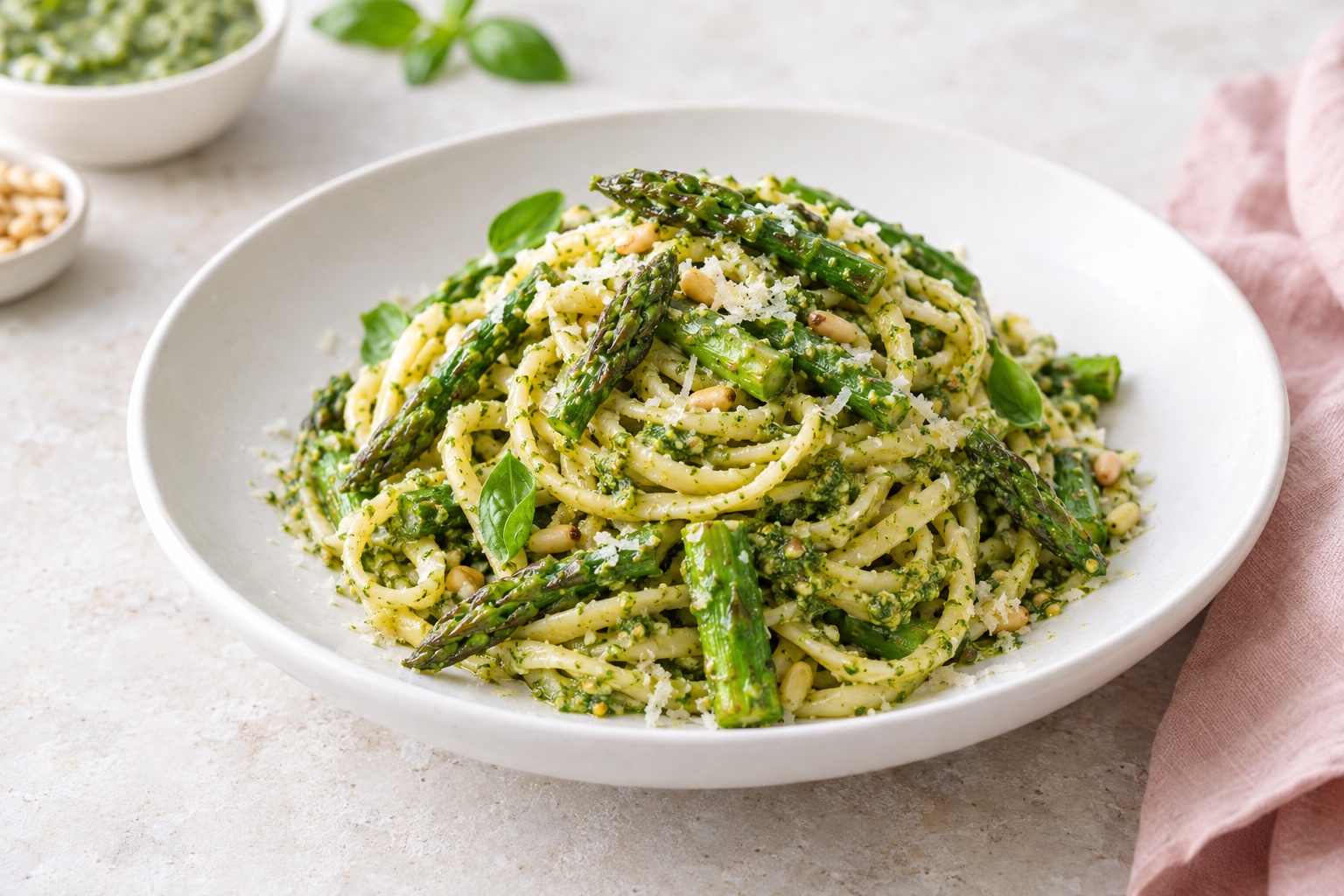 Asparagus Pesto with Pasta