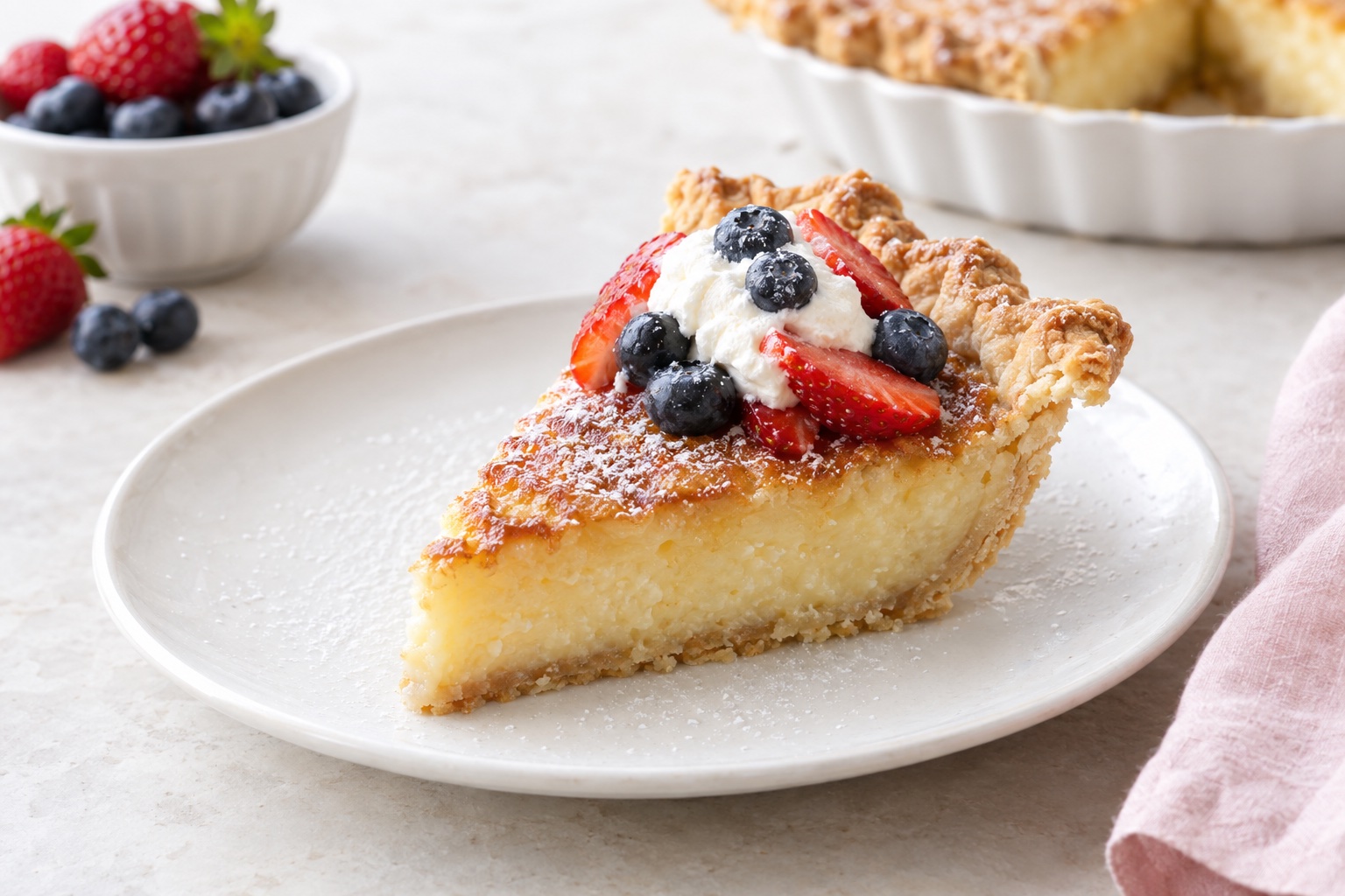 Fourth of July Buttermilk Pie